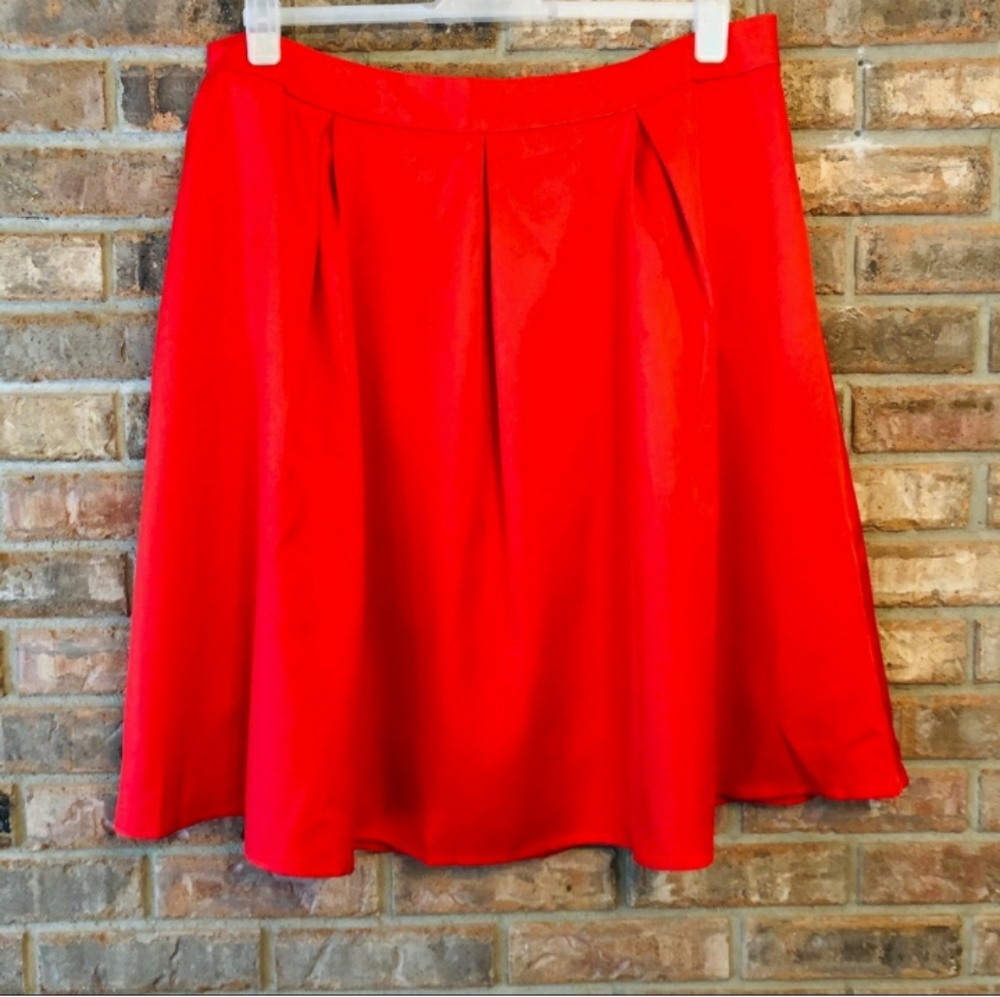 Red Orange midi skirt size 18